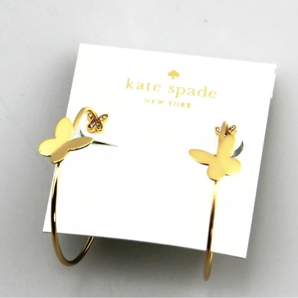 KATE SPADE In A Flutter Butterfly Hoop Earrings - Picture 6 of 8